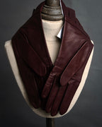 “Christian Dior” 1980’s-90’s Bow detailed leather gloves