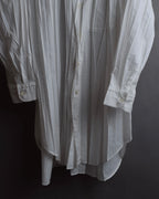 "ISSEY MIYAKE" Pleated design polyester long shirt