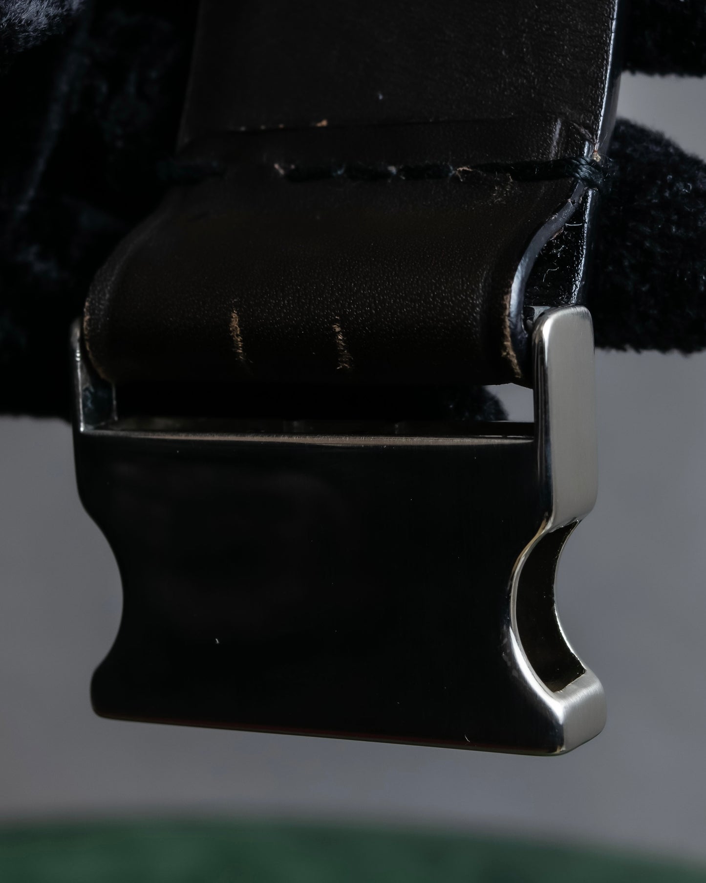 "PRADA" Beautiful smooth leather GI buckle belt