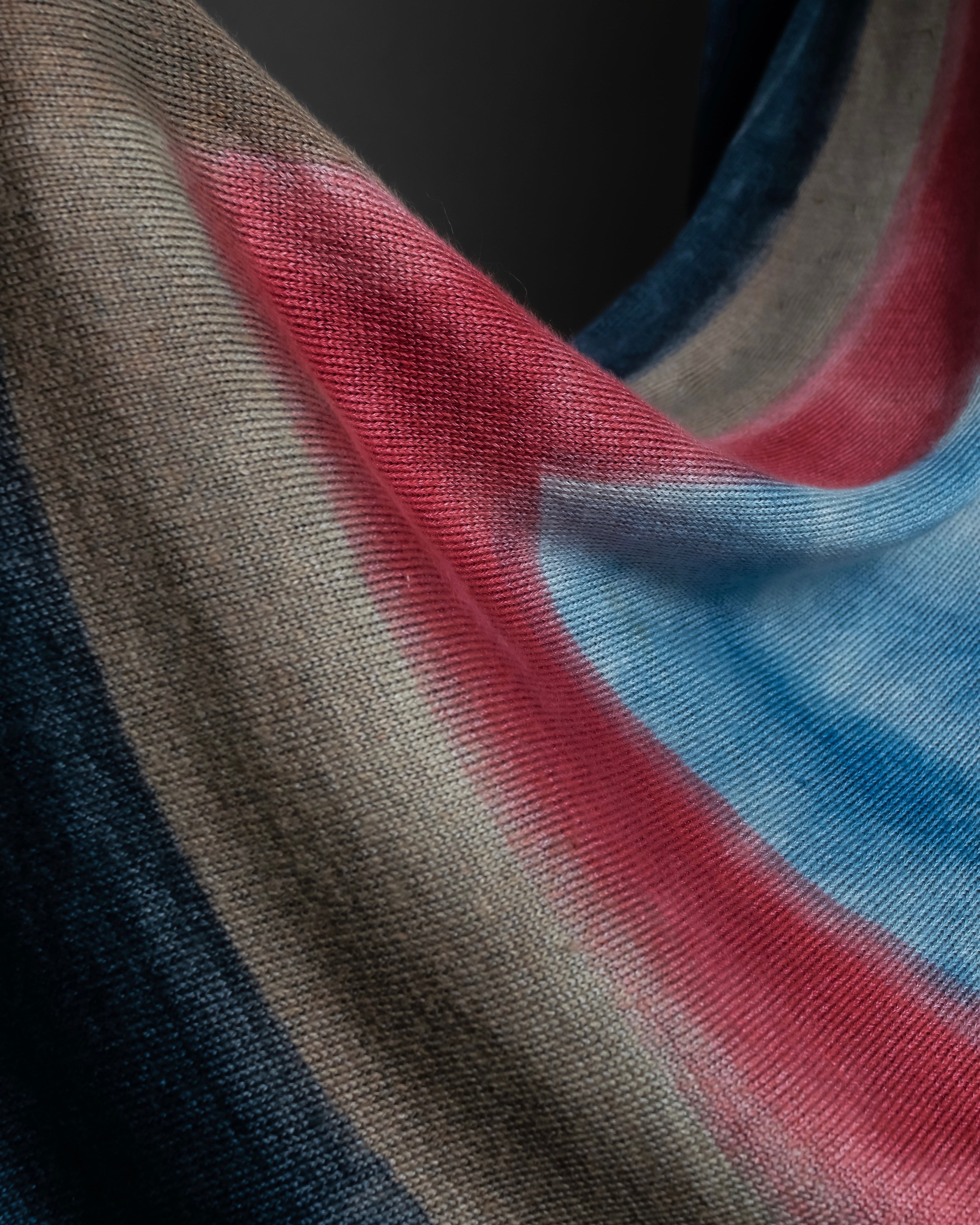 "Loro Piana" Hand-painted gradient knit tunic