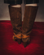 -SPECIAL- “Ralph Lauren” 2010’s-20’s Sareena washed vachetta long boots
