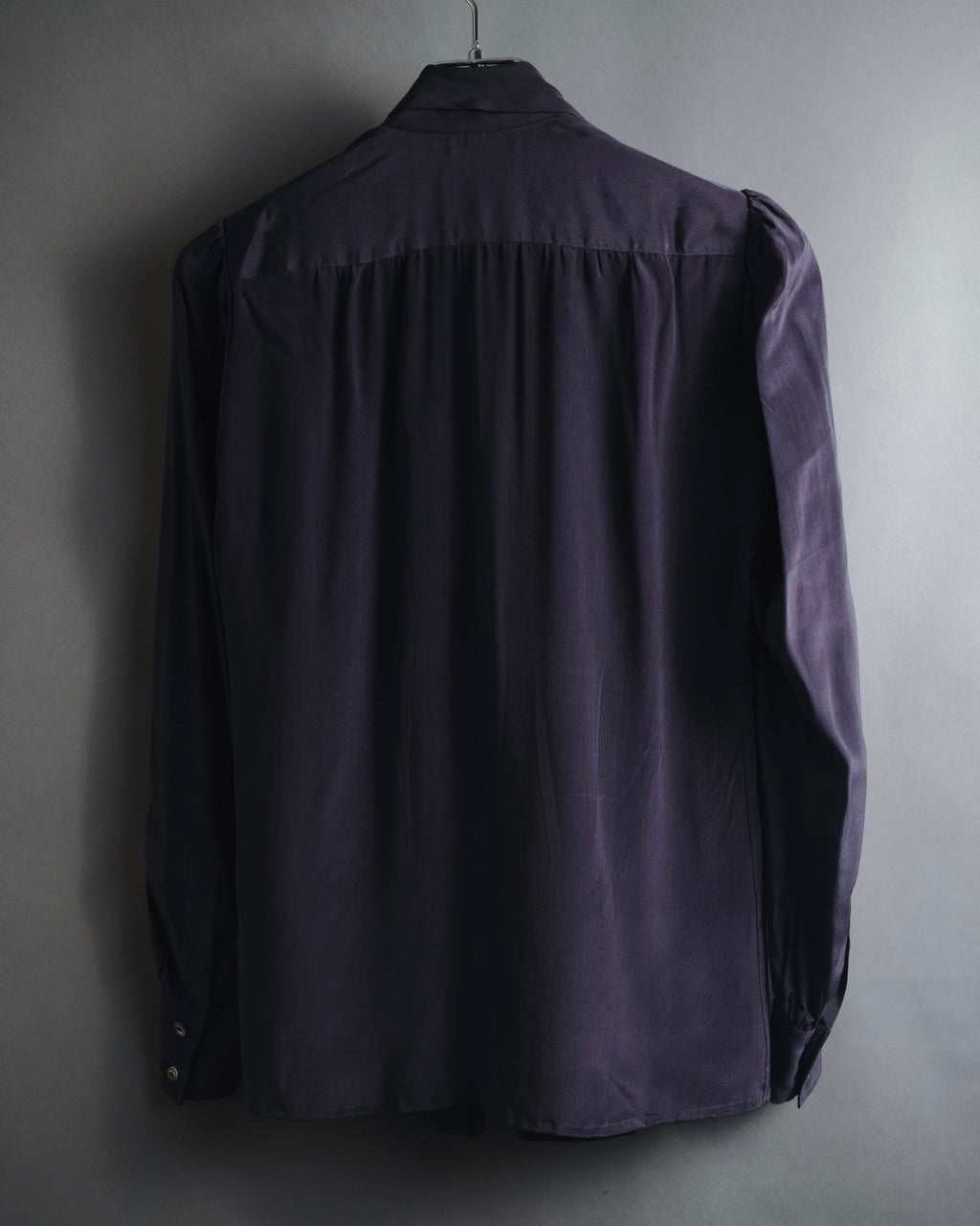 "Yves Saint Laurent" Late 80s silk bow tie blouse