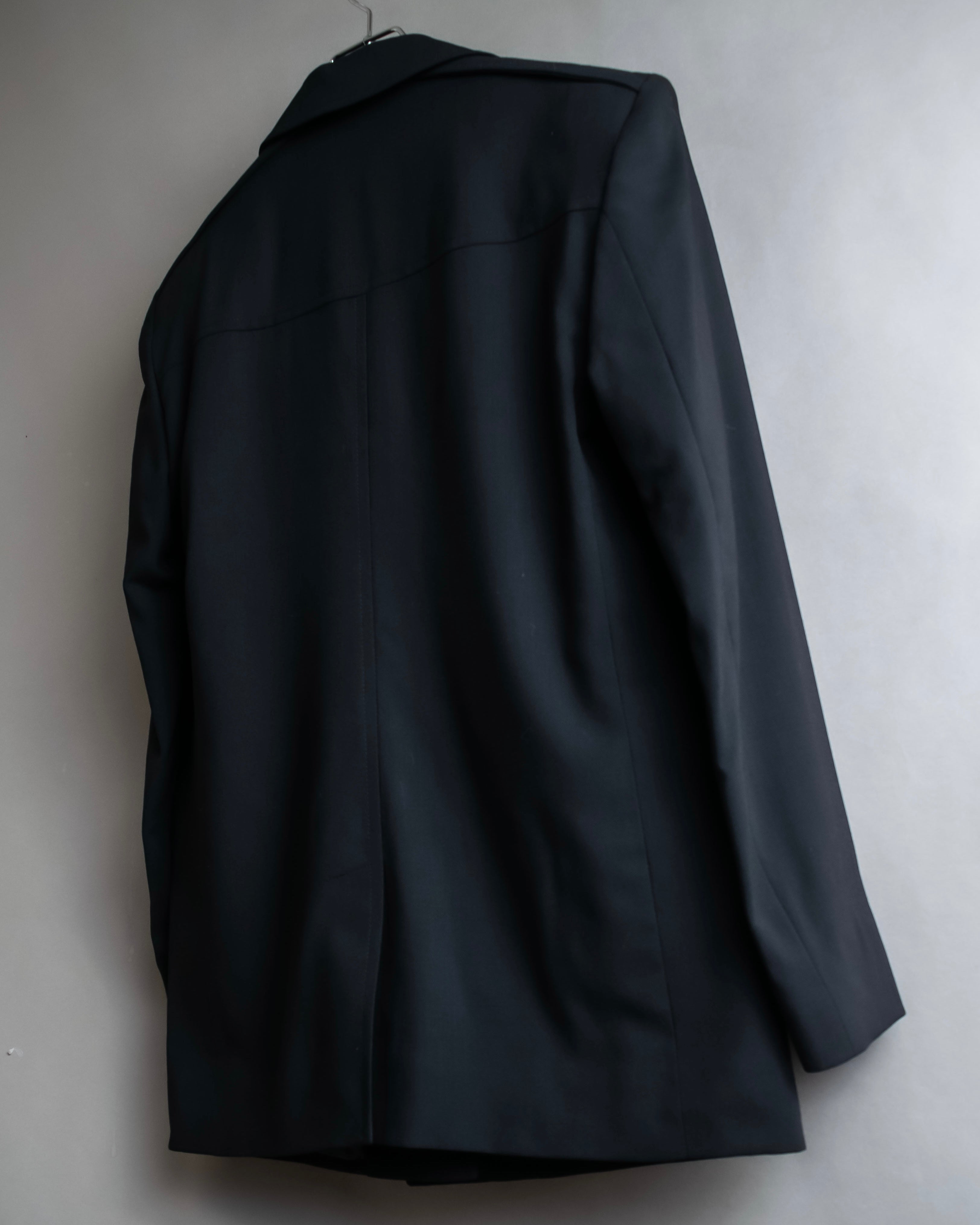 "GUCCI" 90's Beautiful draping fly-front tailored jacket