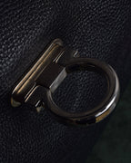 "Salvatore Ferragamo" Gancini motif design large leather shoulder bag