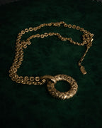 “Yves Saint Laurent” 1980’s-90’s Sculptural circle long necklace
