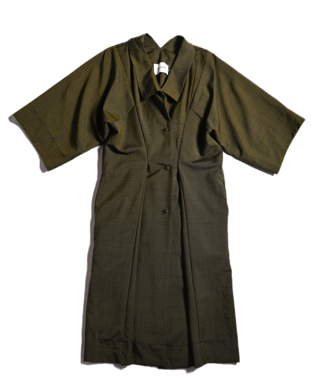 Henrik Vibskov/ Big Collar Short Sleeves Designed Shaped One Piece Khaki