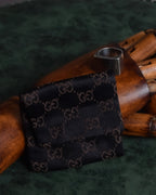 "GUCCI" Hammered texture square dome silver ring