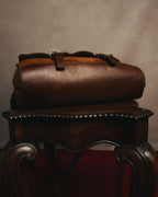 -SPECIAL- "Yves Saint Laurent" 00's Luxurious shearling double buckle messenger bag