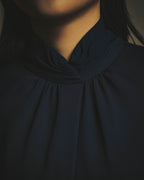 –SPECIAL– "Christian Dior" 80's-90's Sculptural high-neck long dress