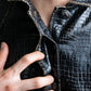 "CHANEL" Crocodile look synthetic leather jacket