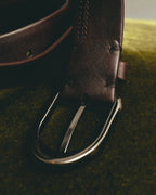 "Ermenegildo Zegna" Classic stitched leather belt
