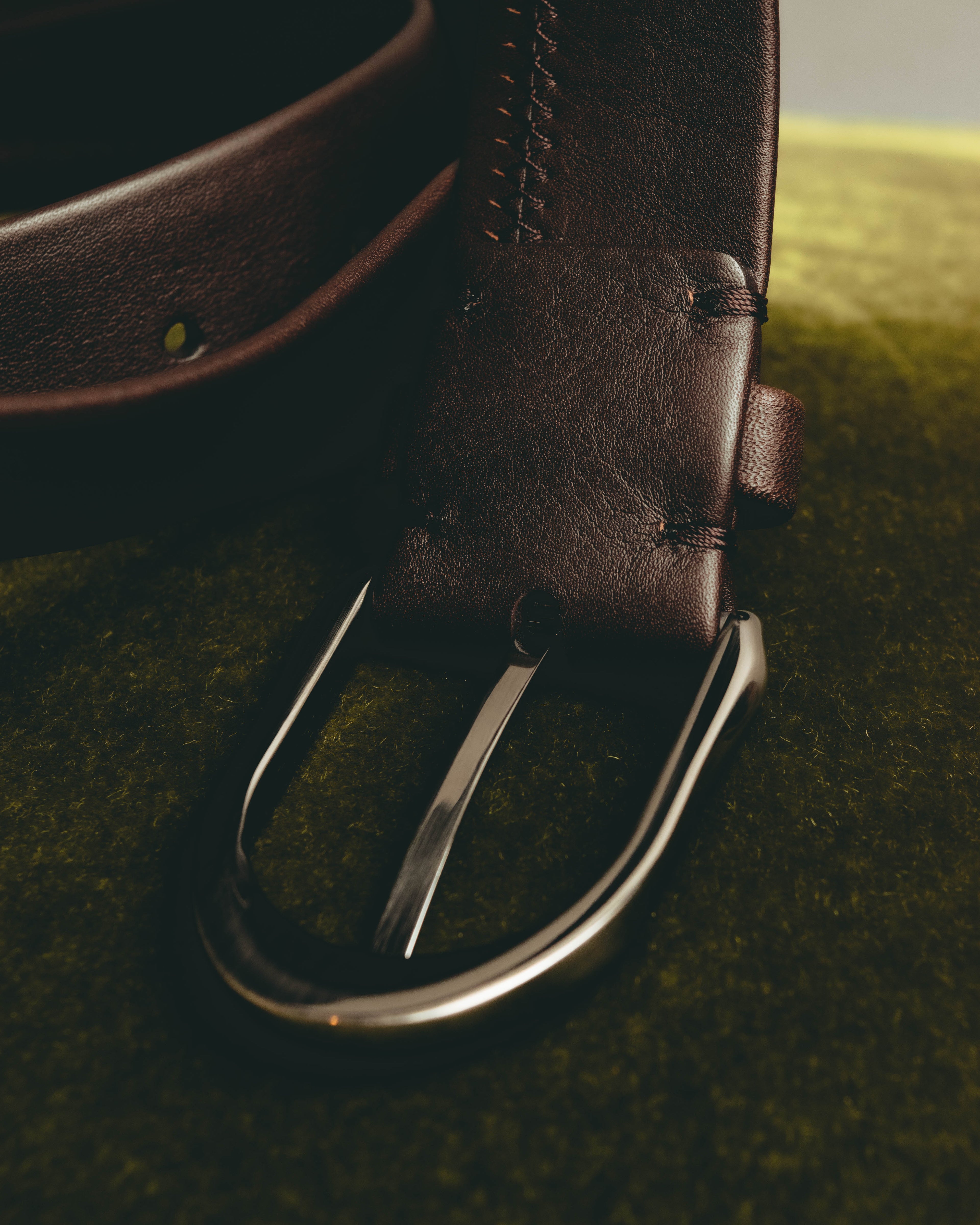 "Ermenegildo Zegna" Classic stitched leather belt