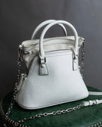 "MAISON MARGIELA" 5AC small white color 2way leather bag
