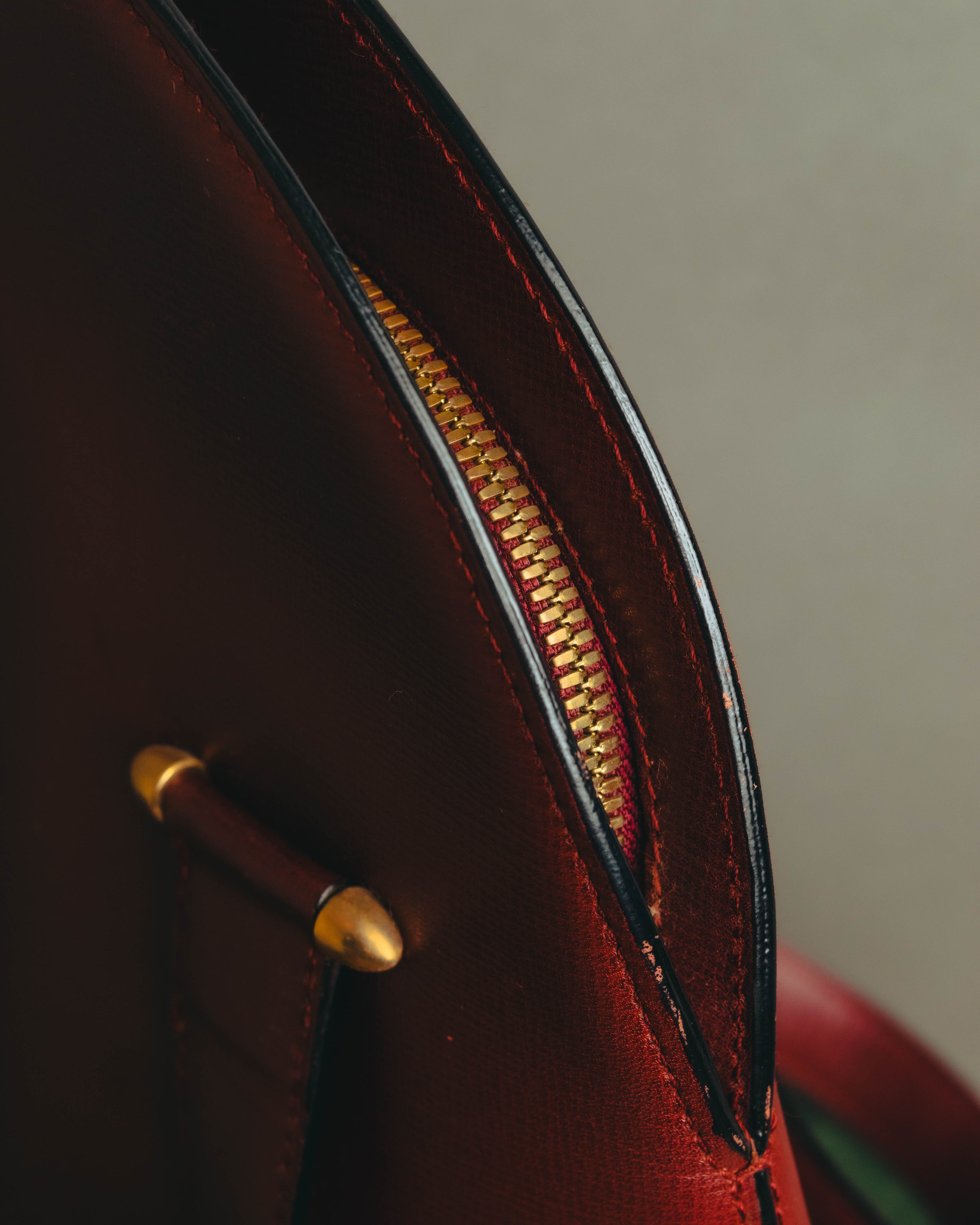 "Cartier" 80's-90's Bordeaux leather handbag
