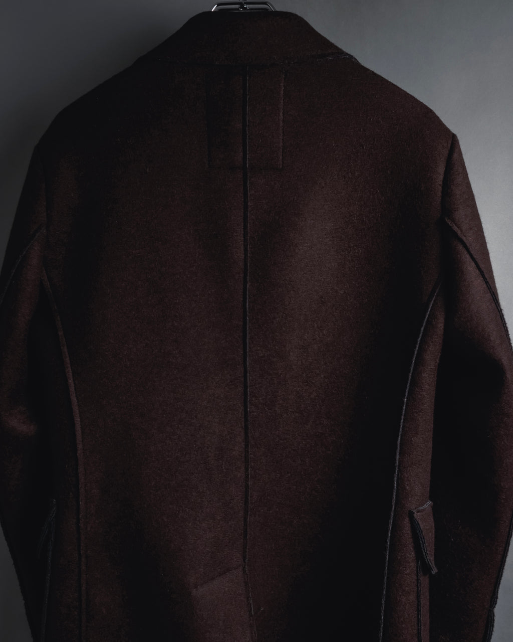 "BOB" Brushed wool single-breasted coat