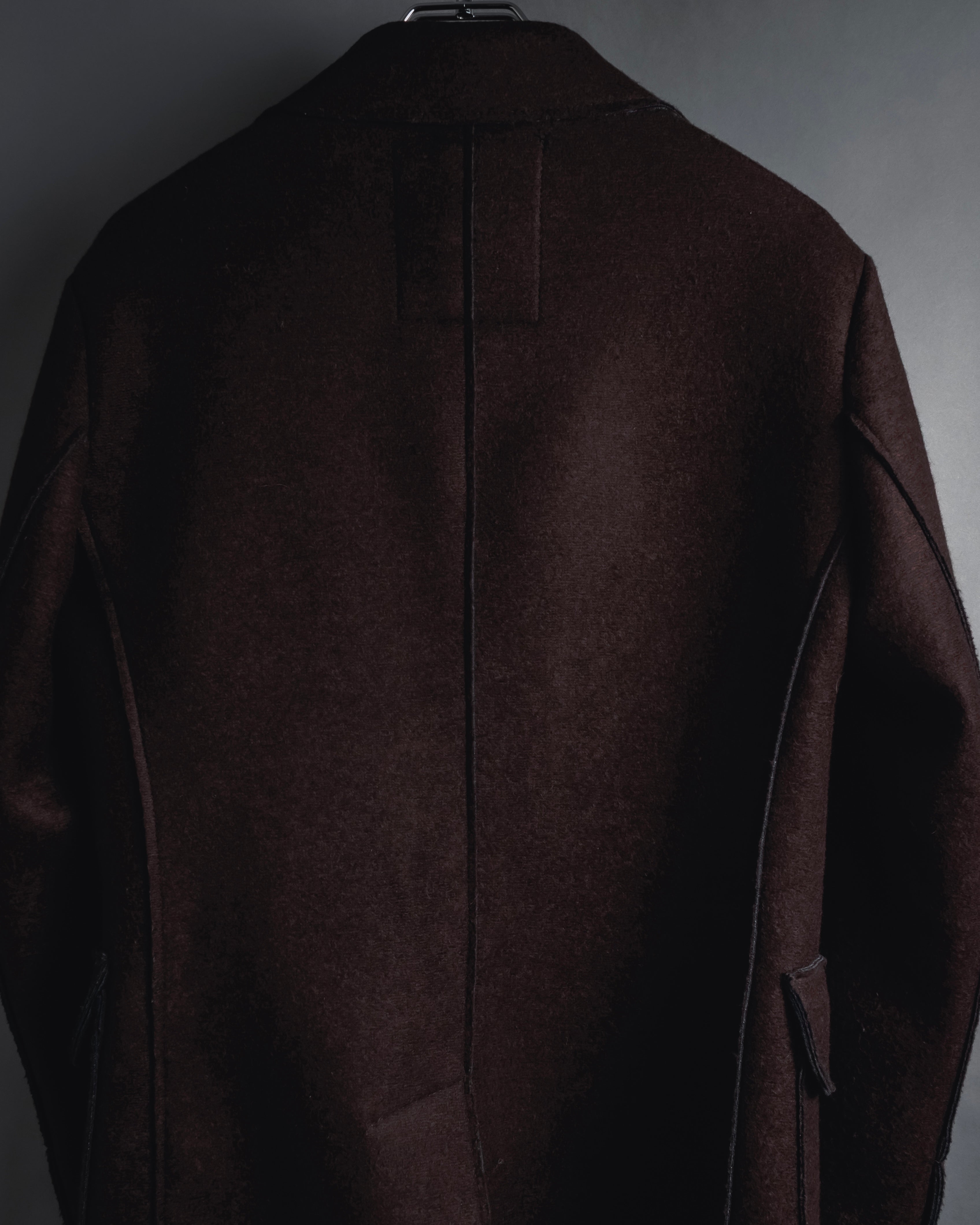 "BOB" Brushed wool single-breasted coat