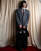 "DIOR" Red dot pattern narrow necktie