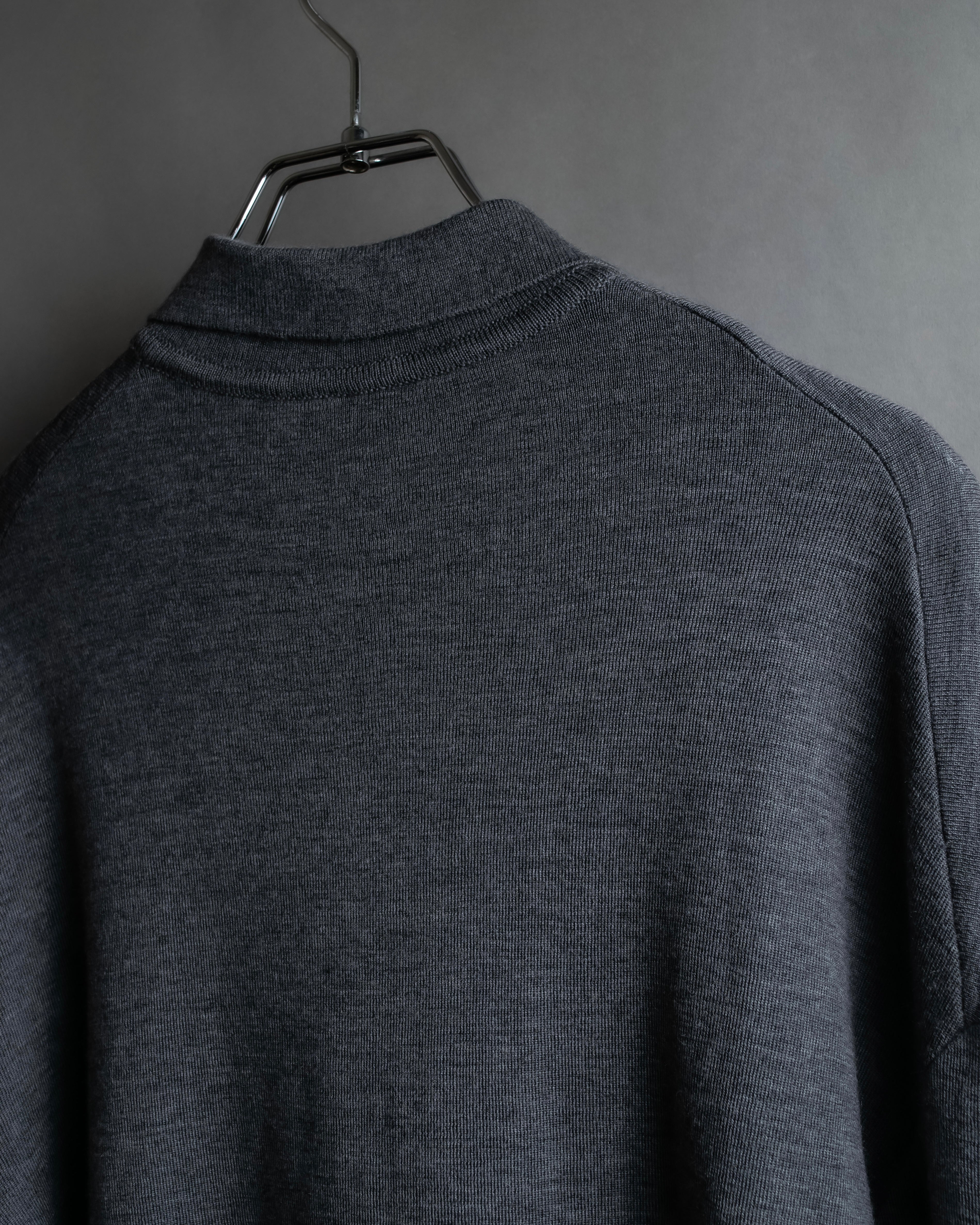 "JIL SANDER" Polo collar design wool knit pullover