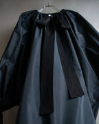 "PATOU" Ribbon shirring design poncho dress