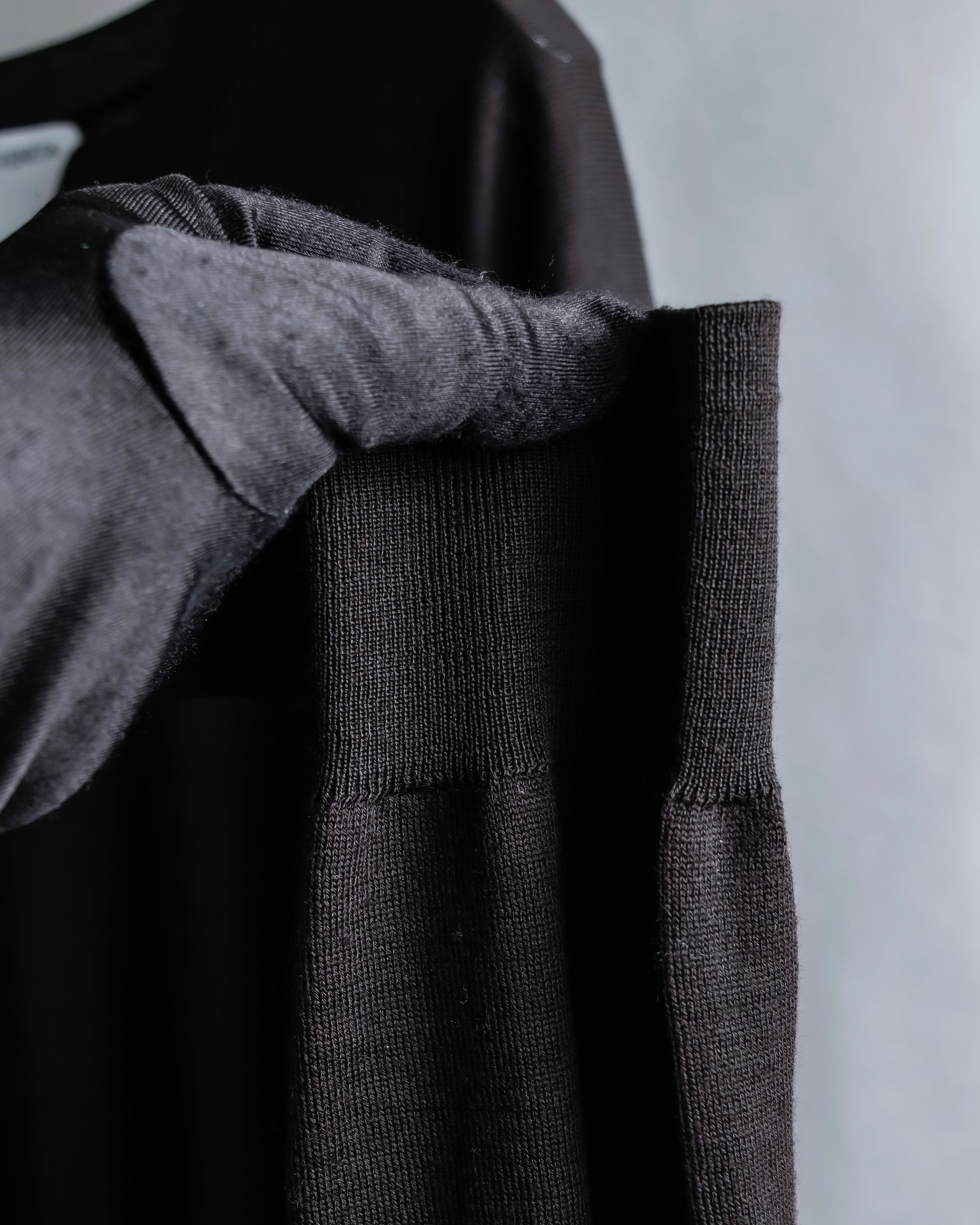 "BOTTEGA VENETA" High quality wool charcoal brown knit