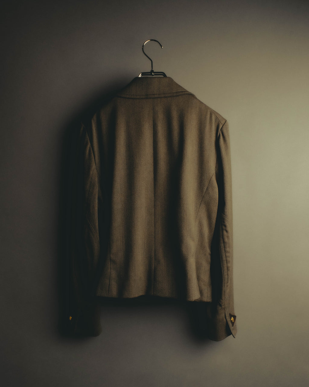 –SPECIAL– "Hermès" 70's-80's Equestrian wool tailored jacket