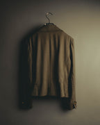 –SPECIAL– "Hermès" 70's-80's Equestrian wool tailored jacket