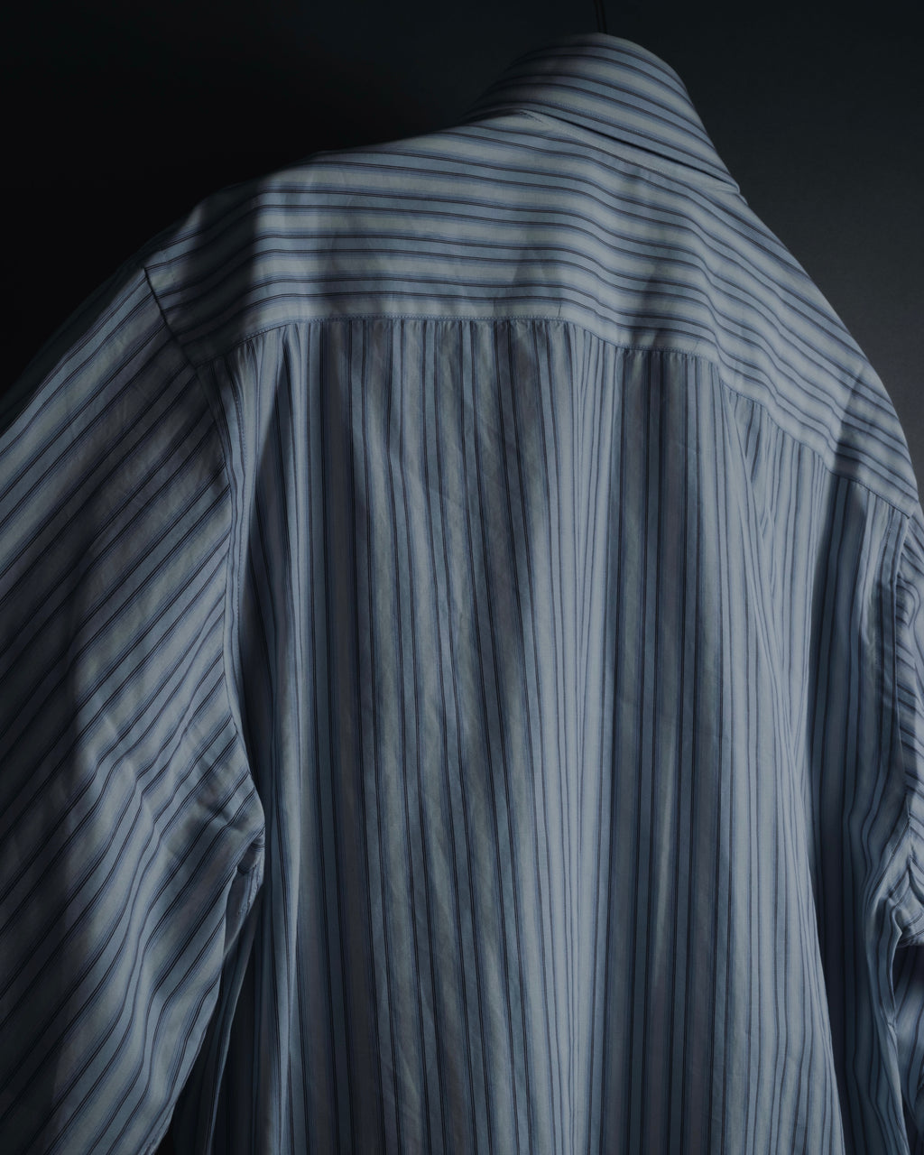 "GUCCI" Striped Spread Collar Shirt with Contrast Cuffs