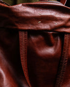 "MAISON MARGIELA" Genuine leather 2way brown color sailor bag