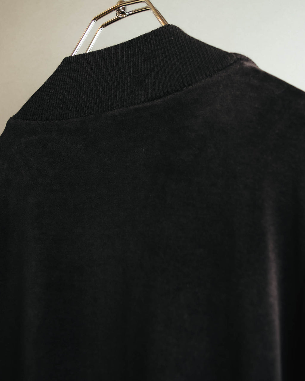 "Véronique Branquinho" 90's-00's Cotton velour v-neck sweatshirt