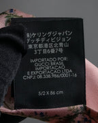 -SPECIAL- "GUCCI" Michele design floral print silk twilly scarf