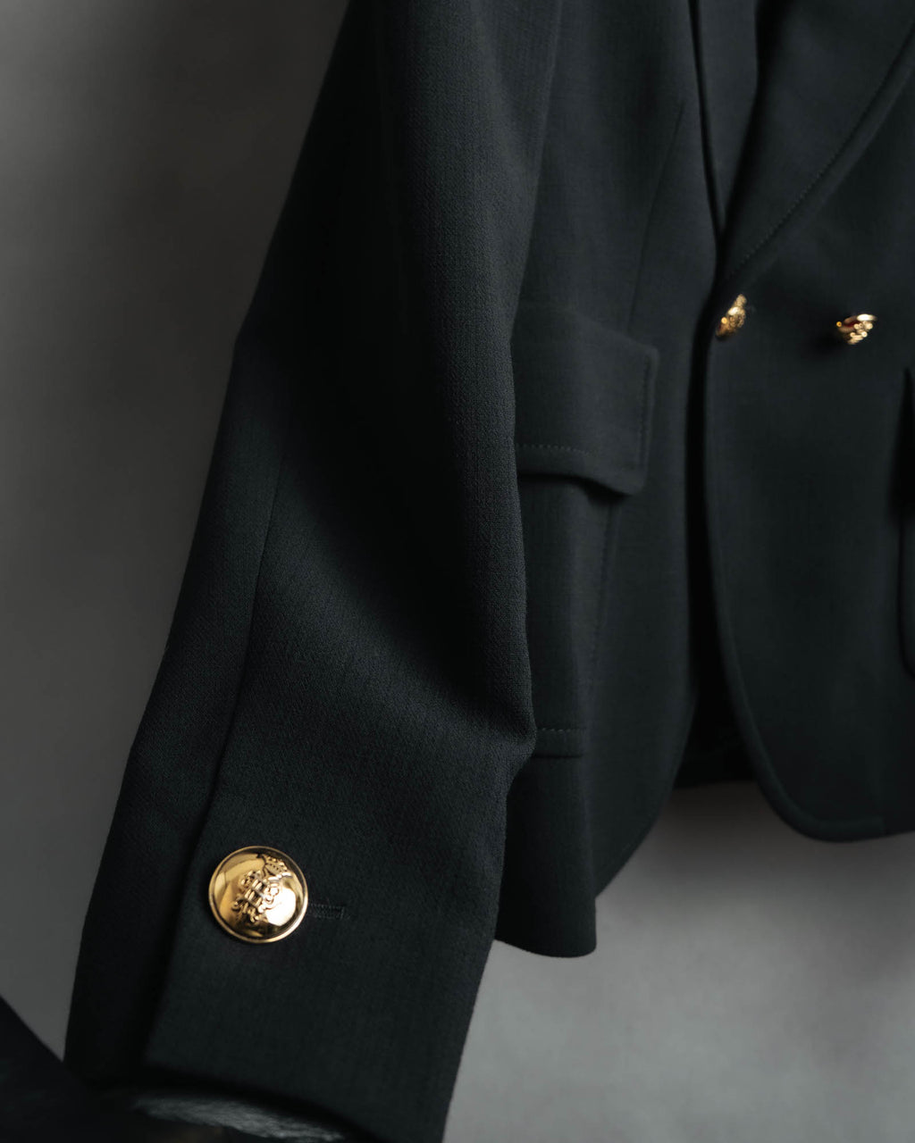 "EMILIO PUCCI" 00's-10's Gold buttoned tailored wool blazer
