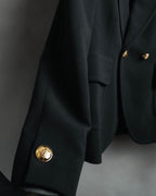 "EMILIO PUCCI" 00's-10's Gold buttoned tailored wool blazer
