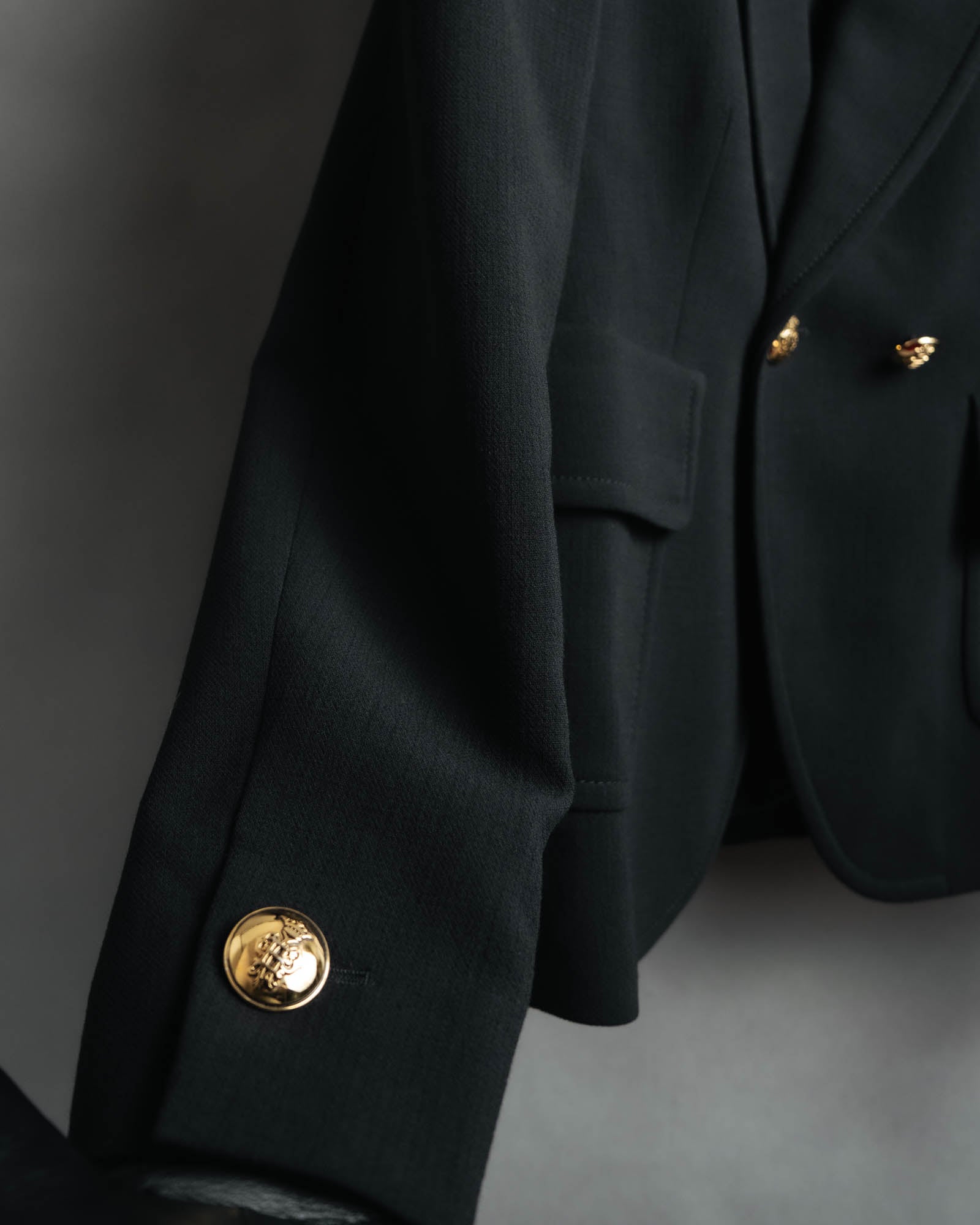"EMILIO PUCCI" 00's-10's Gold buttoned tailored wool blazer