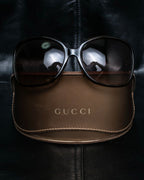 "GUCCI" Dark brown GG accent sunglasses
