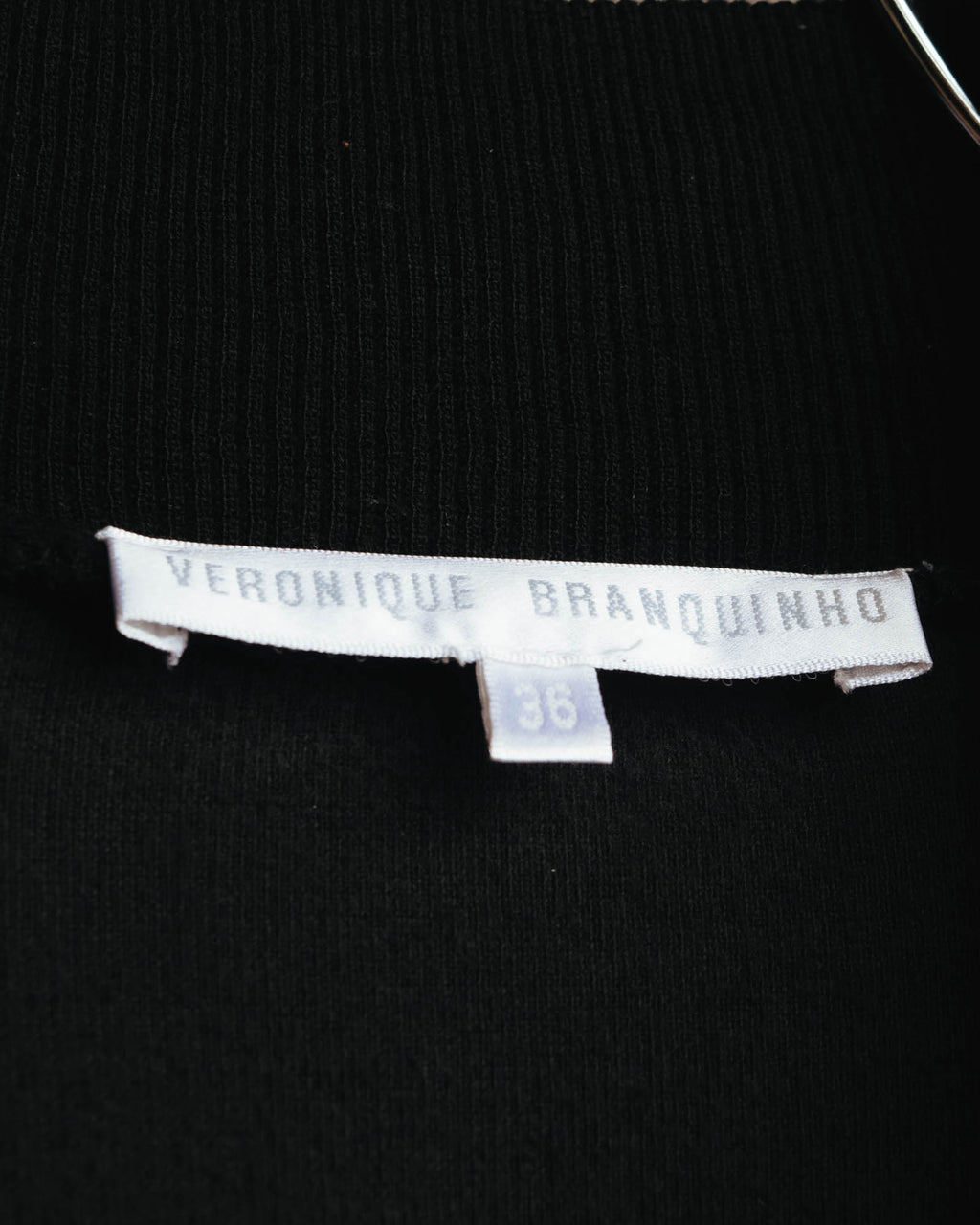 "Véronique Branquinho" 90's-00's Cotton velour v-neck sweatshirt