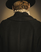 -SPECIAL- "Salvatore Ferragamo" 90's-00's Alpaca wool oversized shawl collar long coat