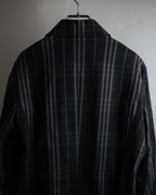 "BURBERRY" Combination leather design check pattern one-shoulder bag