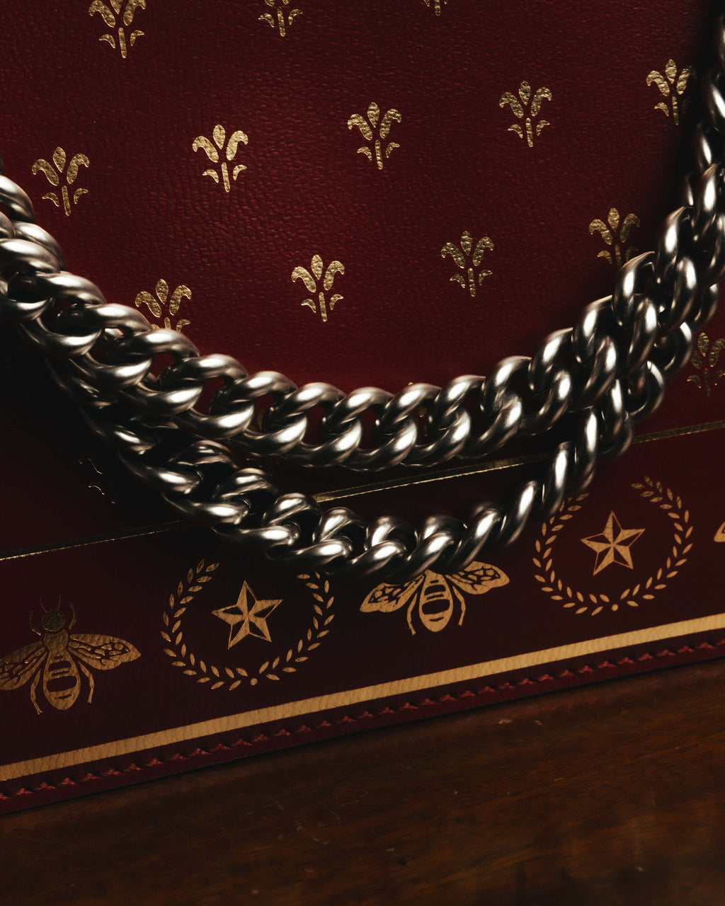 -SPECIAL- "GUCCI" 2010's-20's Collectible gucci garden embellished leather dionysus chain shoulder bag