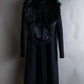 "DIANE VON FURSTENBERG" Fur docking design belted long coat