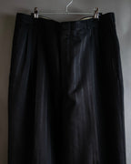 "Vintage subtle gloss striped wide slacks"