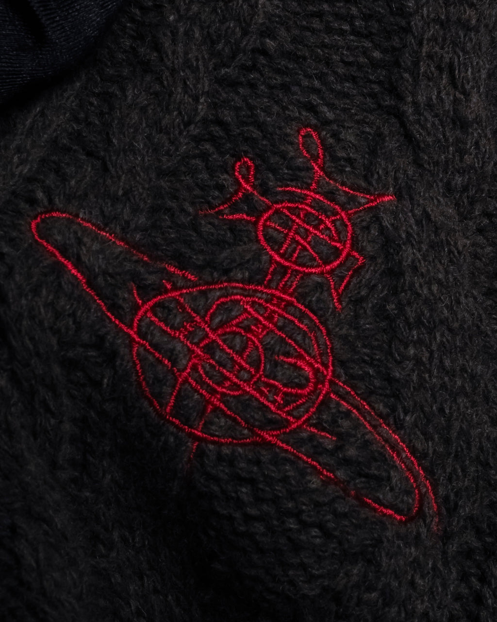 "Vivienne Westwood" Orb logo engraved cable knit cardigan