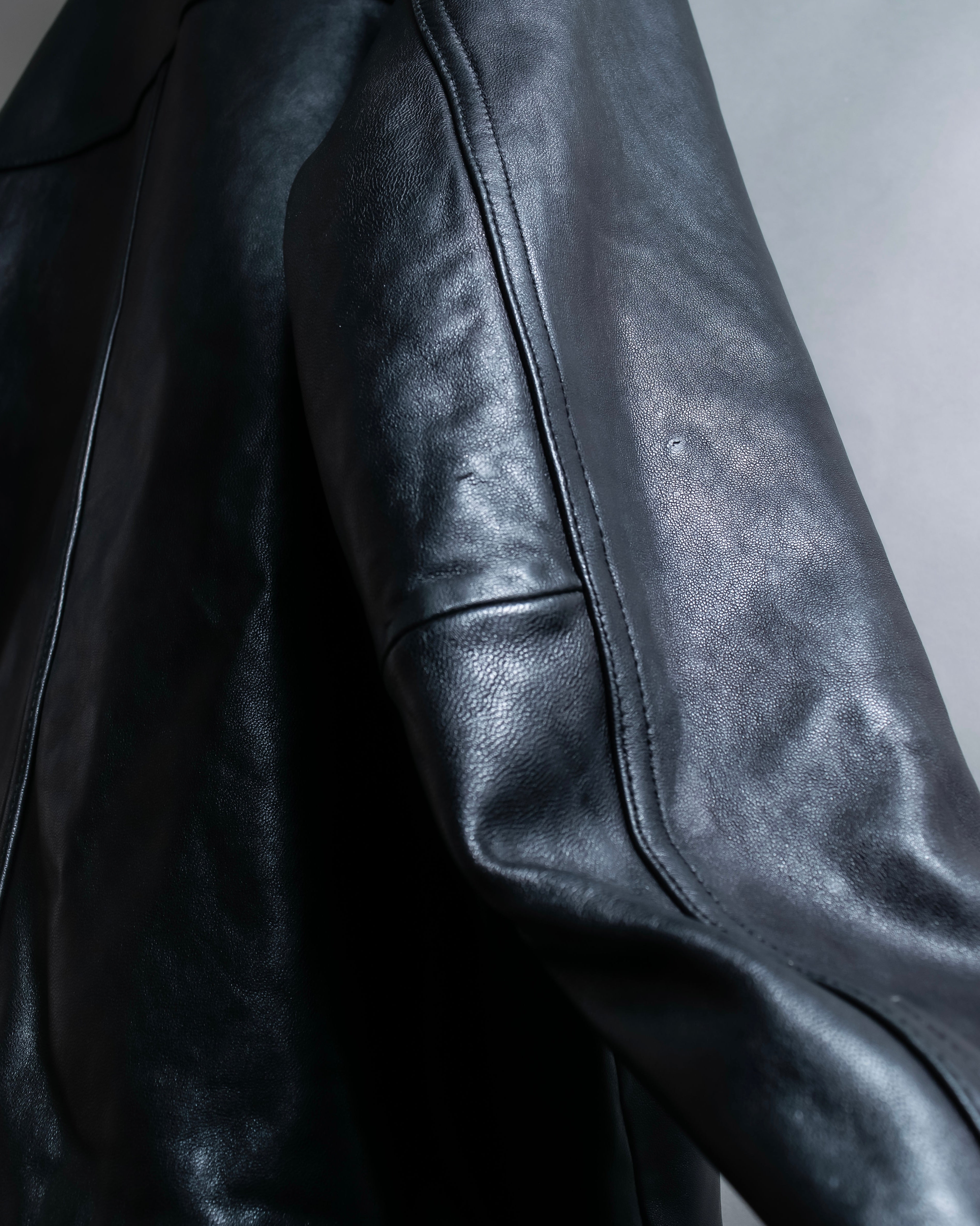 "M. JULIAN" High quality leather single riders blouson