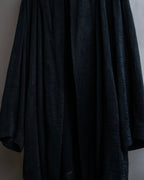"ISSEY MIYAKE PERMANENT" Large shawl collar silk long cardigan