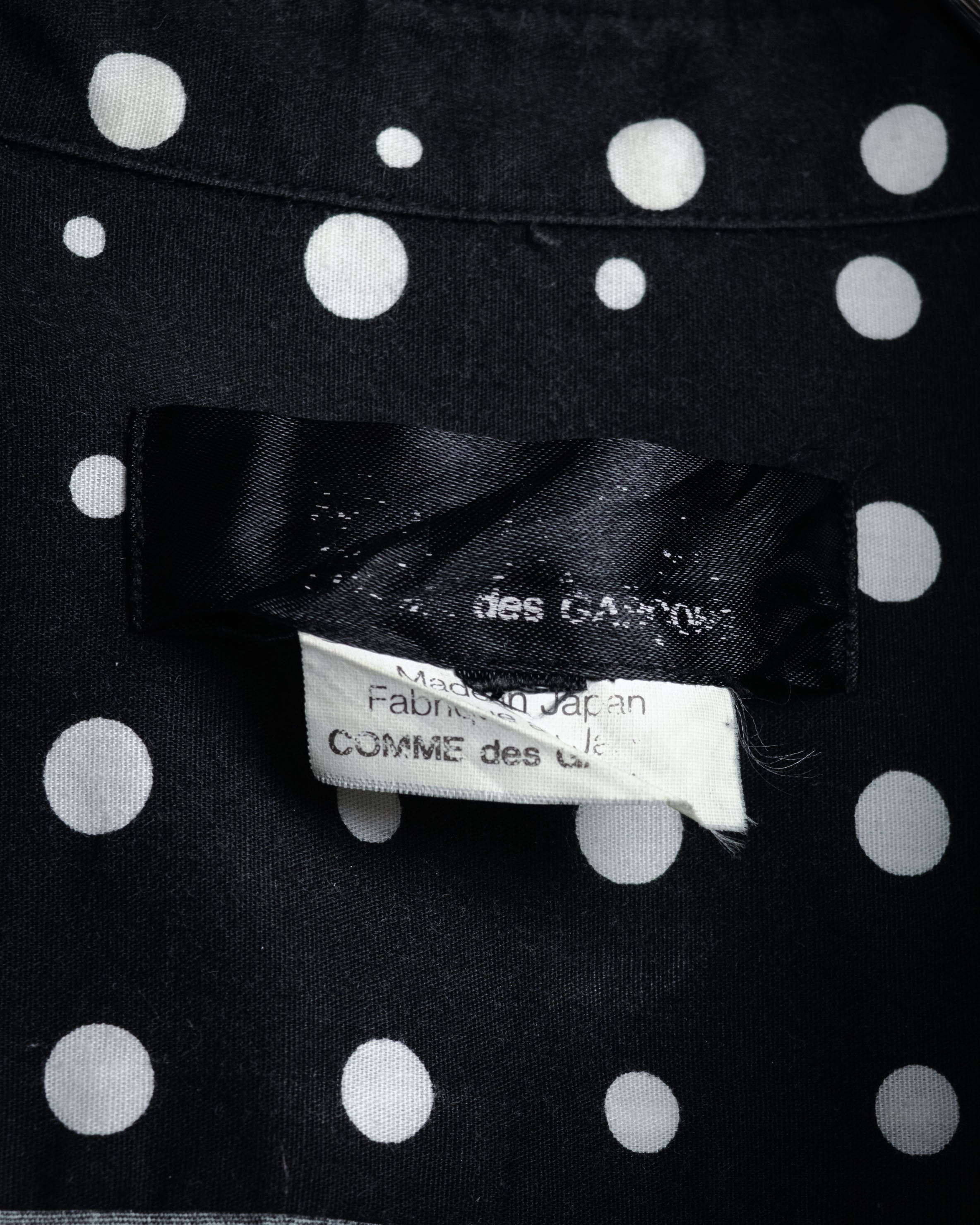 “COMME des GARÇONS” 2010SS Graphic polka dot cotton shirt