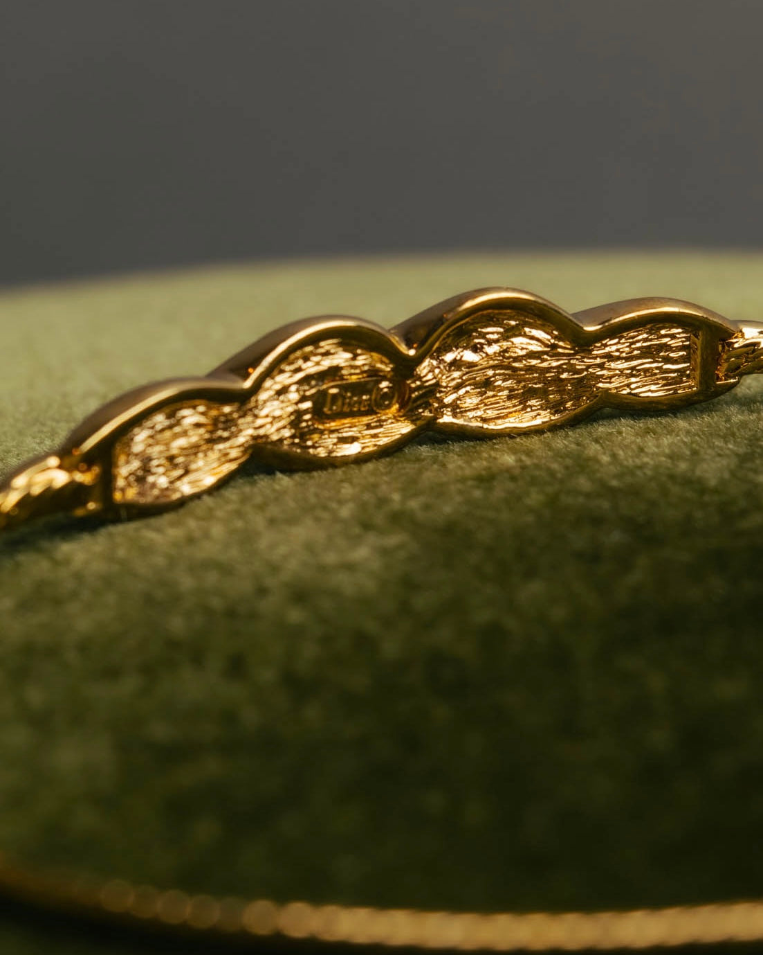 "Christian Dior" 80's-90's Gold tone rhinestone bracelet