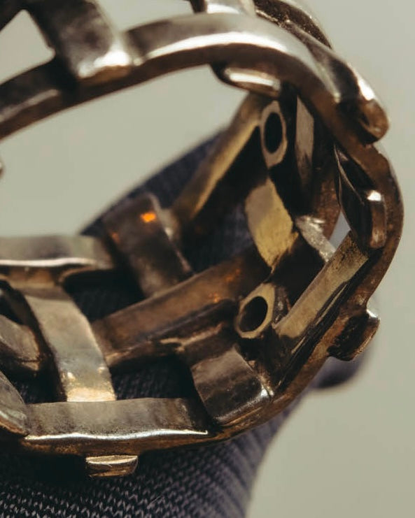 "Jean Paul Gaultier" 90's-00's Sculptural lattice silver ring