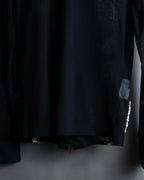 Vintage double zip ribbon flower design sheer jacket