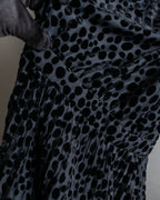 "EMPORIO ARMANI" Velvet dot beautiful pleated dress