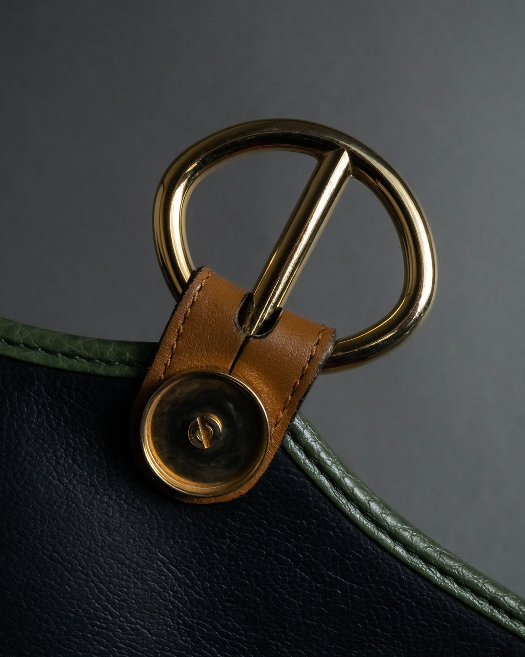 "Christian Dior" 80’s-90’s equestrian grain leather shoulder bag