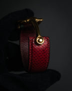 “GUCCI” 90’s-00’s Horsebit lizard leather bangle
